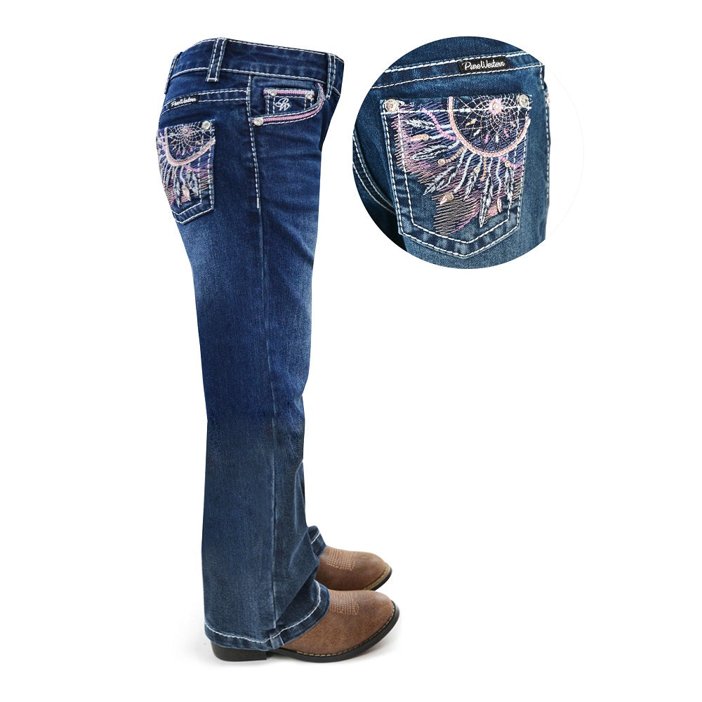 Pure Western Girls Willa Boot Cut Jean Evening Sky