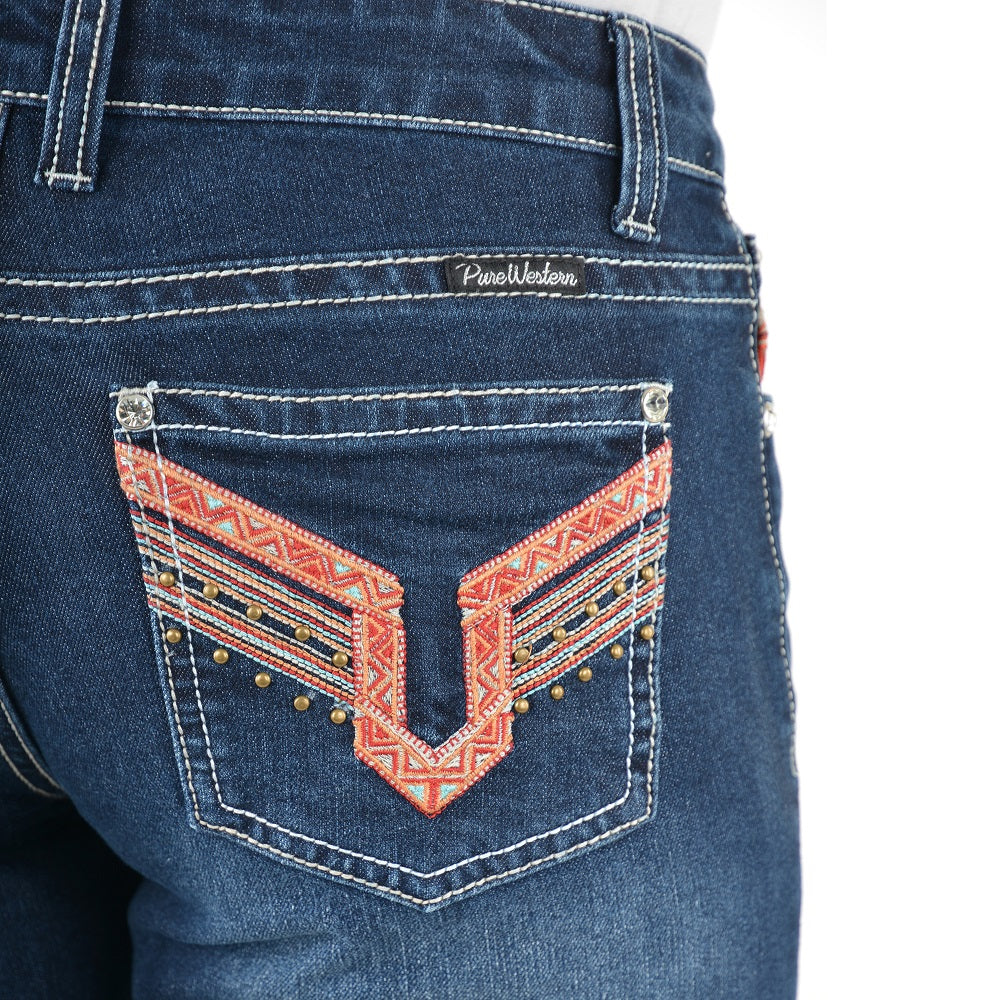 Pure Western Womens Jeans | Aztec | Bootcut 34 Leg