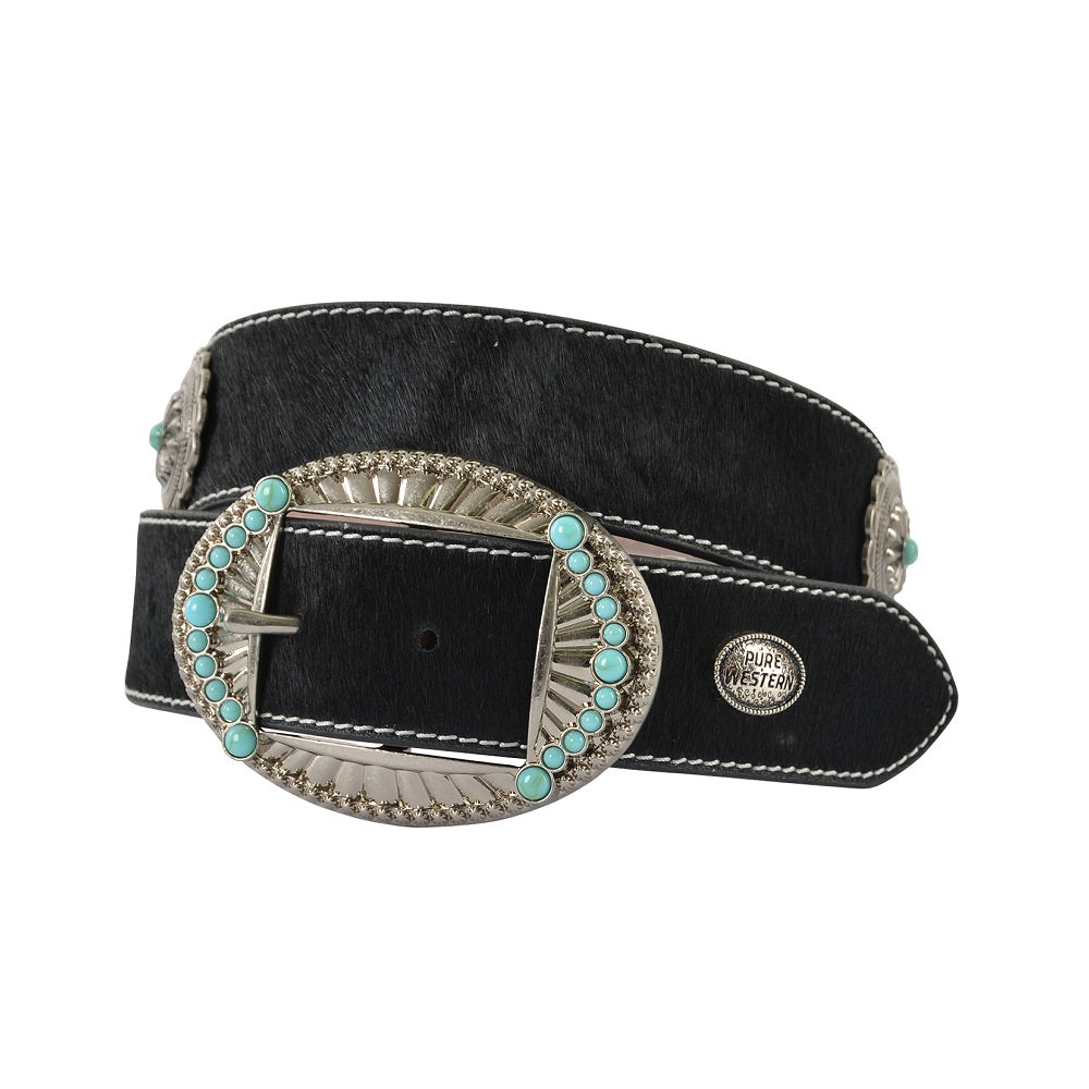 Pure Western Womens Belt | Rowley | Cowhide Black