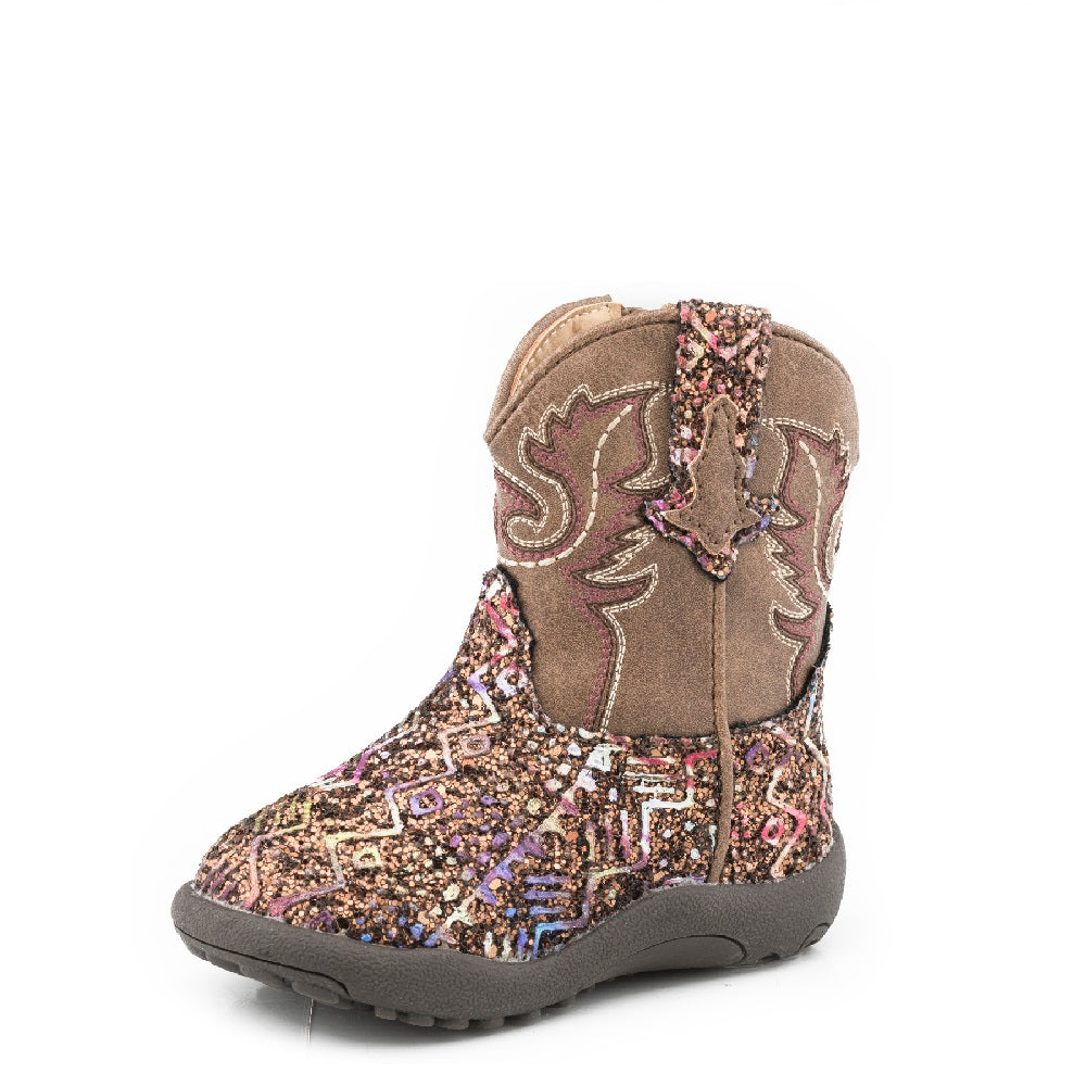 Roper Infant Cowbaby Glitter Aztec | Multi Glitter / Brown