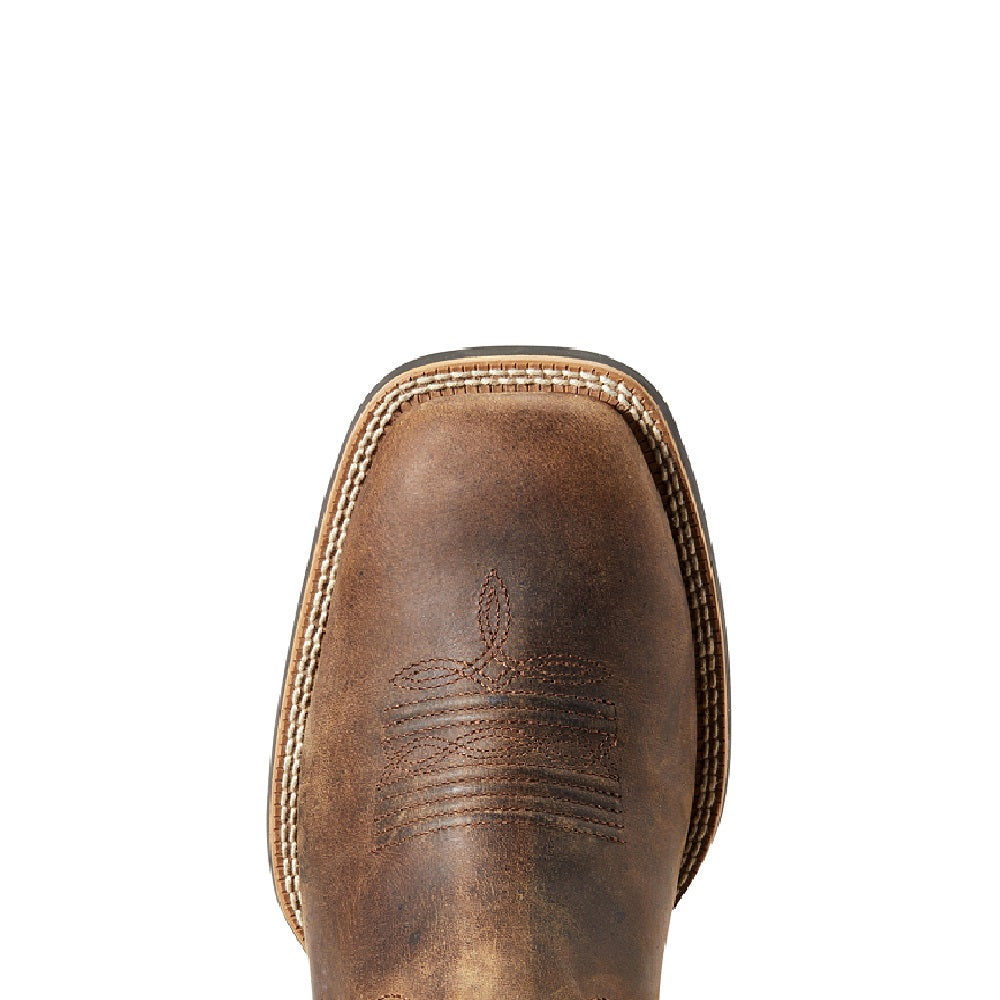 Men's wide square toe western boots discount
