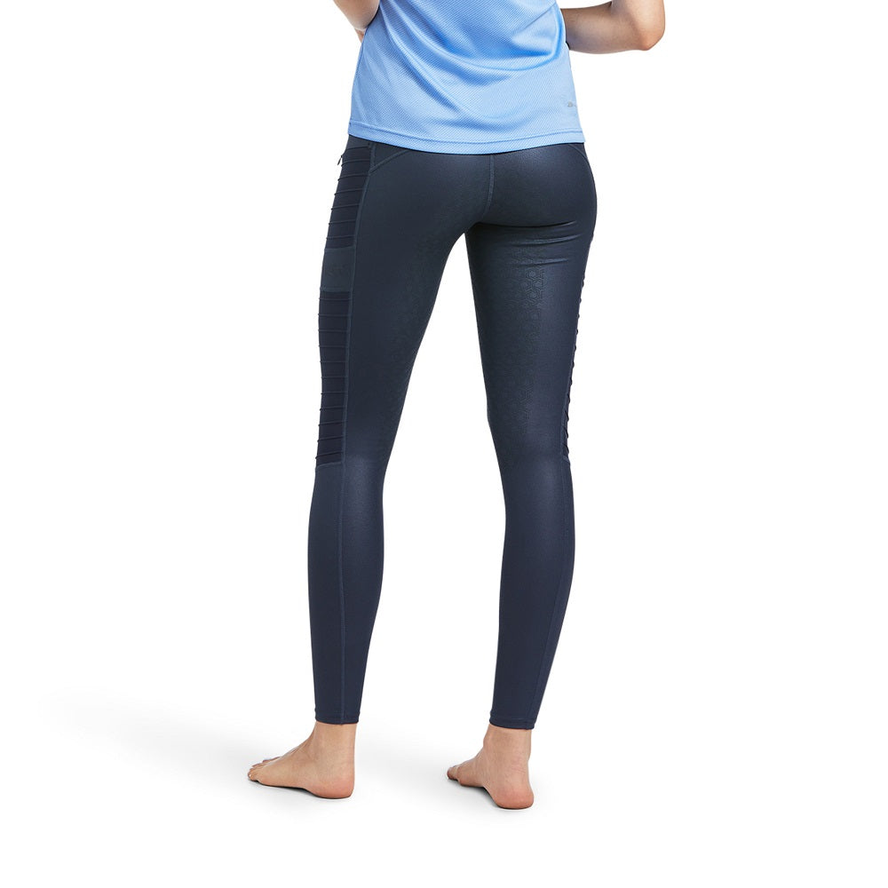 Ariat Womens EOS Moto Full Seat Tight Blue Nights Hide Emboss