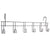 Six Hook Tack Rack with Over Wall Hanger