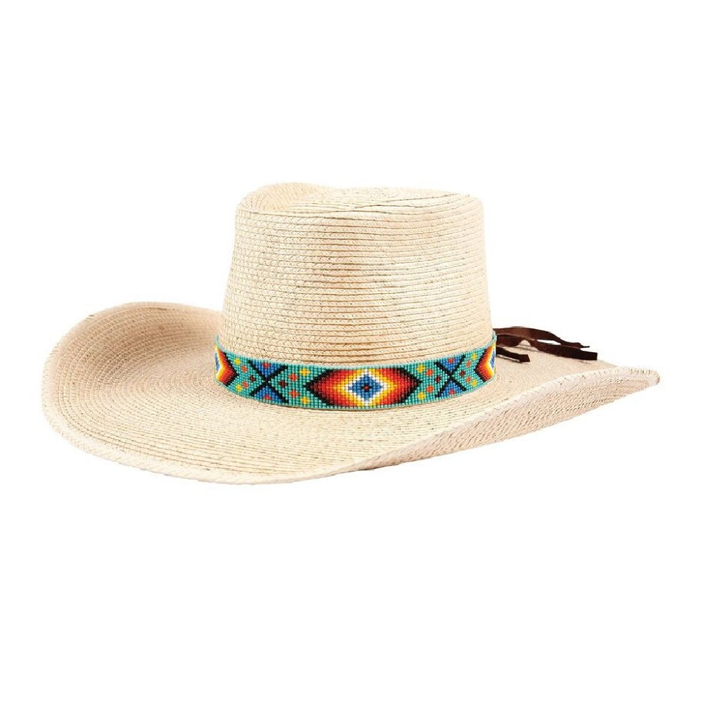 Sunbody Beaded Hat Band in multiple colours with diamond shapes