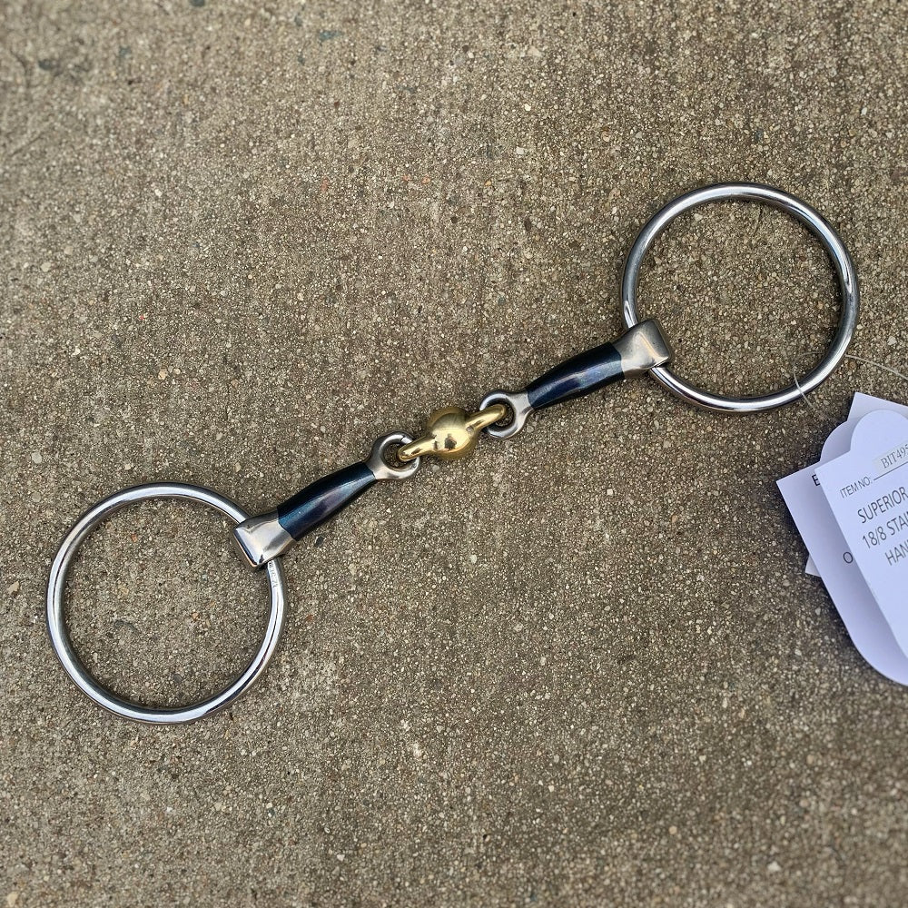 Blue Alloy Loose Ring Training Snaffle Bit