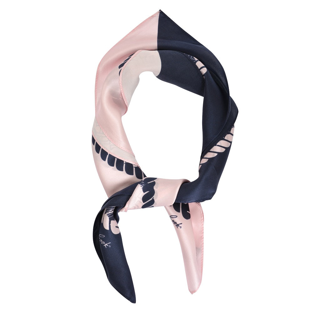 Thomas Cook Hannah Silk Scarf | Navy / Pink