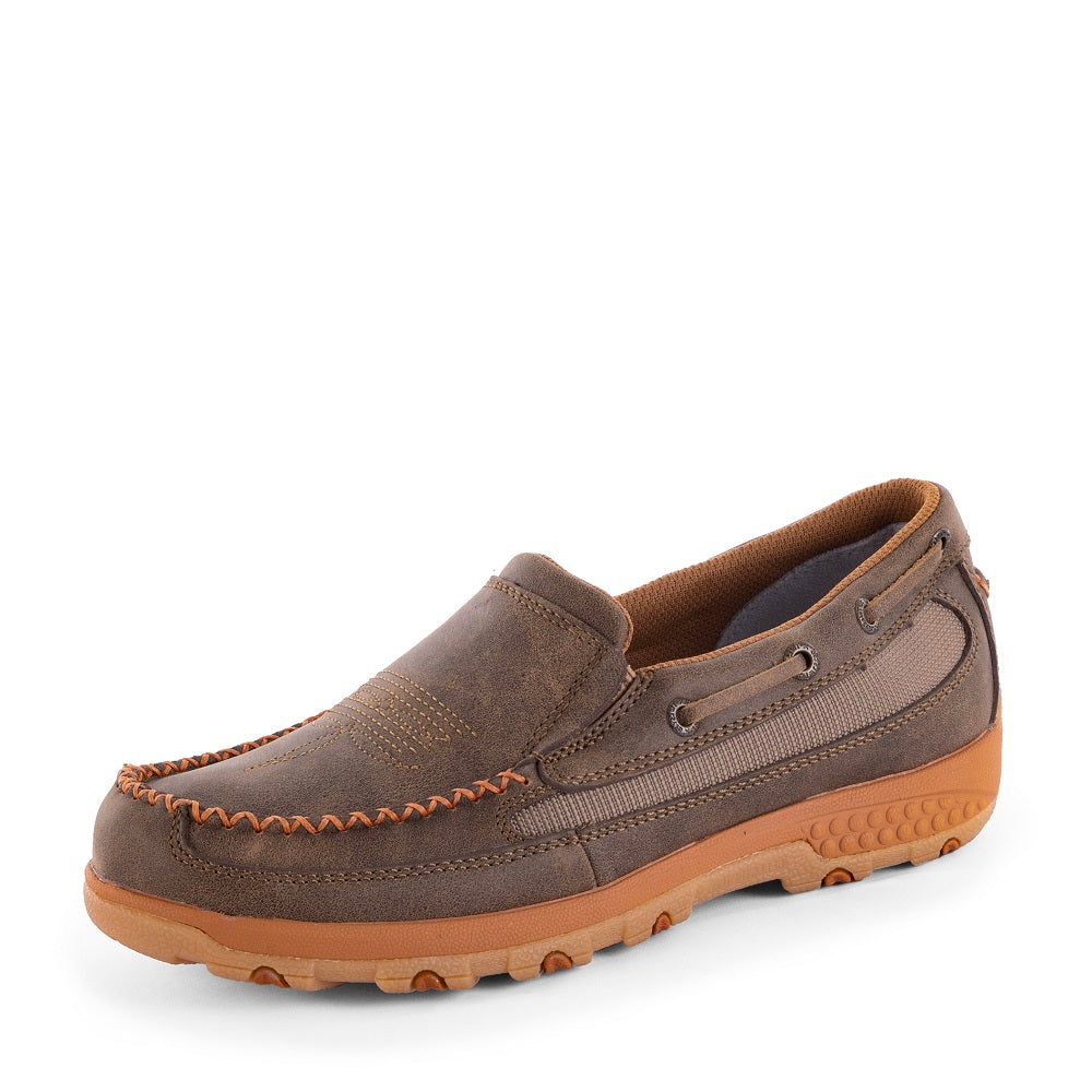 Twisted X Womens Cell Stretch Moc Slip On | Bomber / Orange Peach