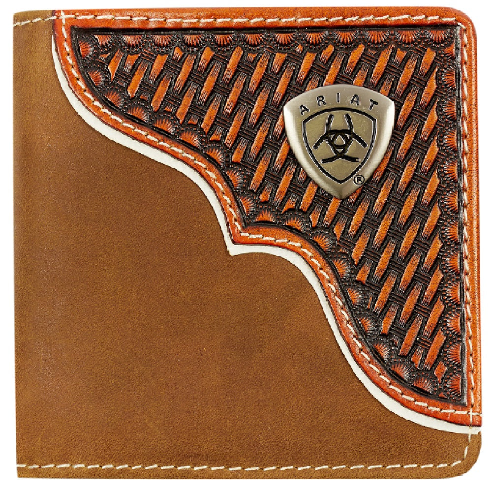 Bi Fold Wallet | Basket Weave Overlay