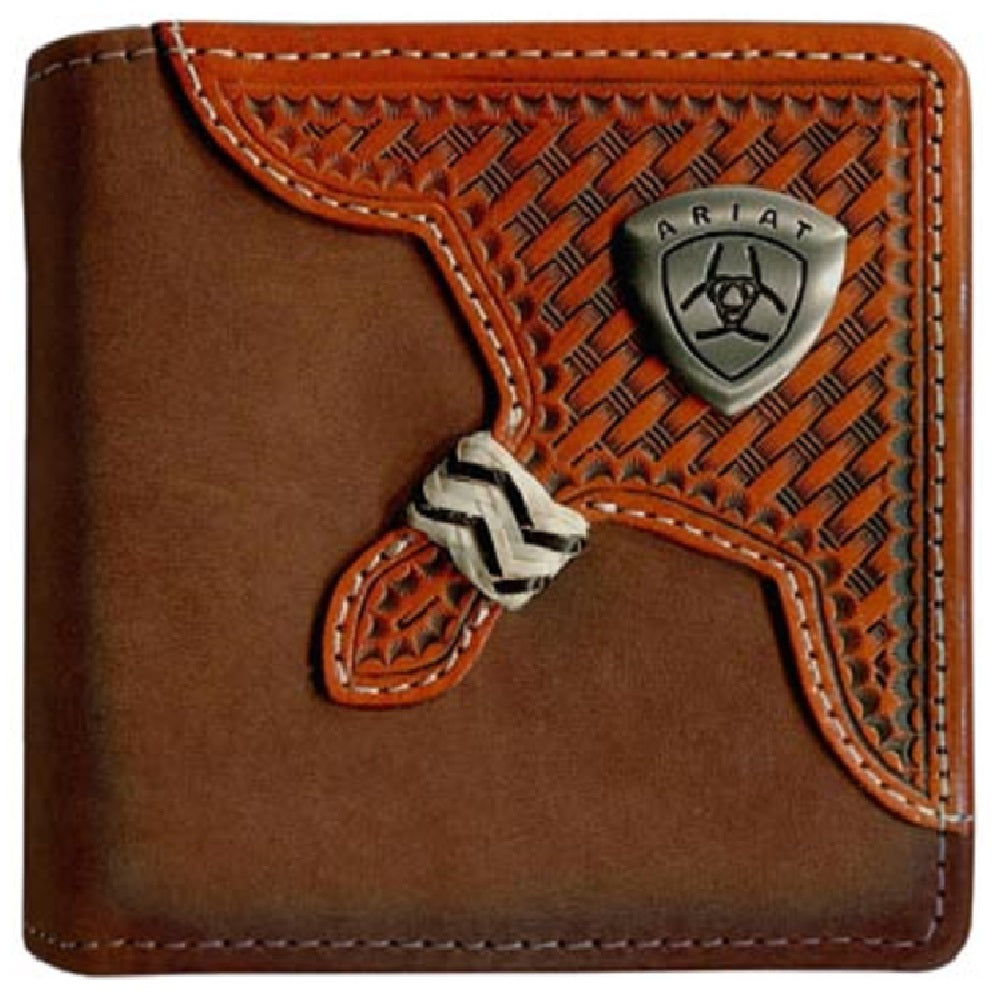 Bi Fold Wallet | Basket Weave Overlay