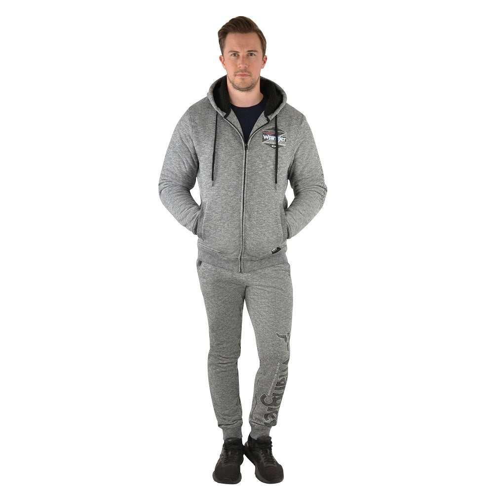 Wrangler Mens Zip Up Hoodie | Bridge | Charcoal Marle
