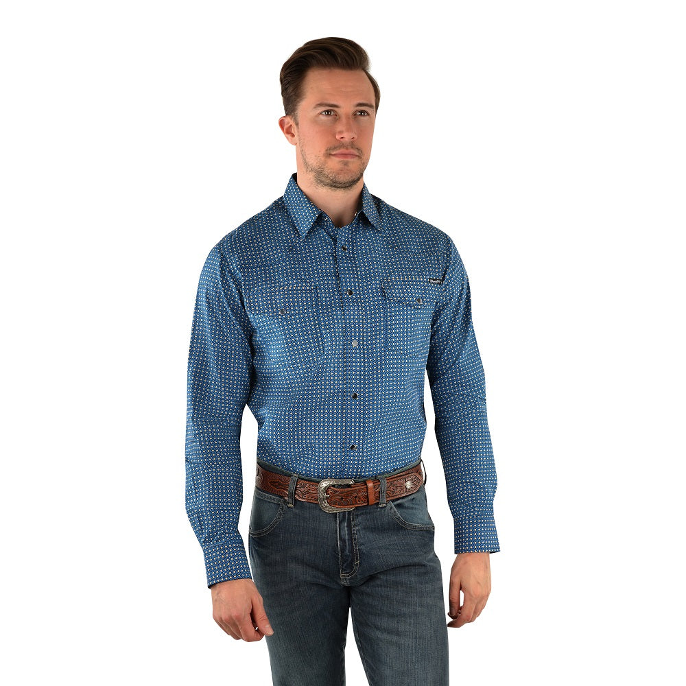 Wrangler Mens Shirt | Patrick | Black / Tan