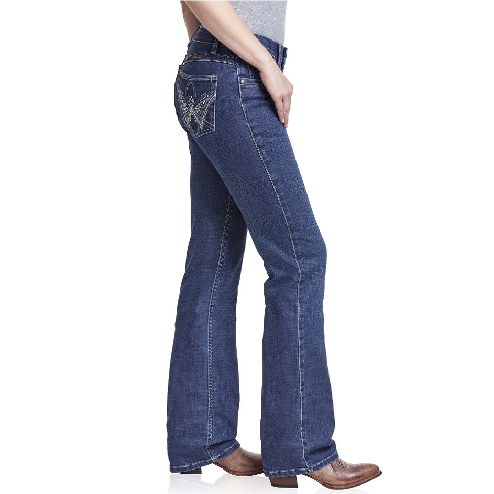 Wrangler Womens Q-Baby | Mid Rise | Boot Cut | Wild Streak | 34 Leg