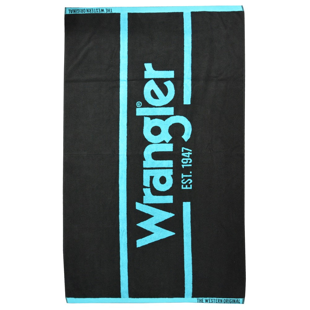Wrangler Signature Towel | Black / Aqua