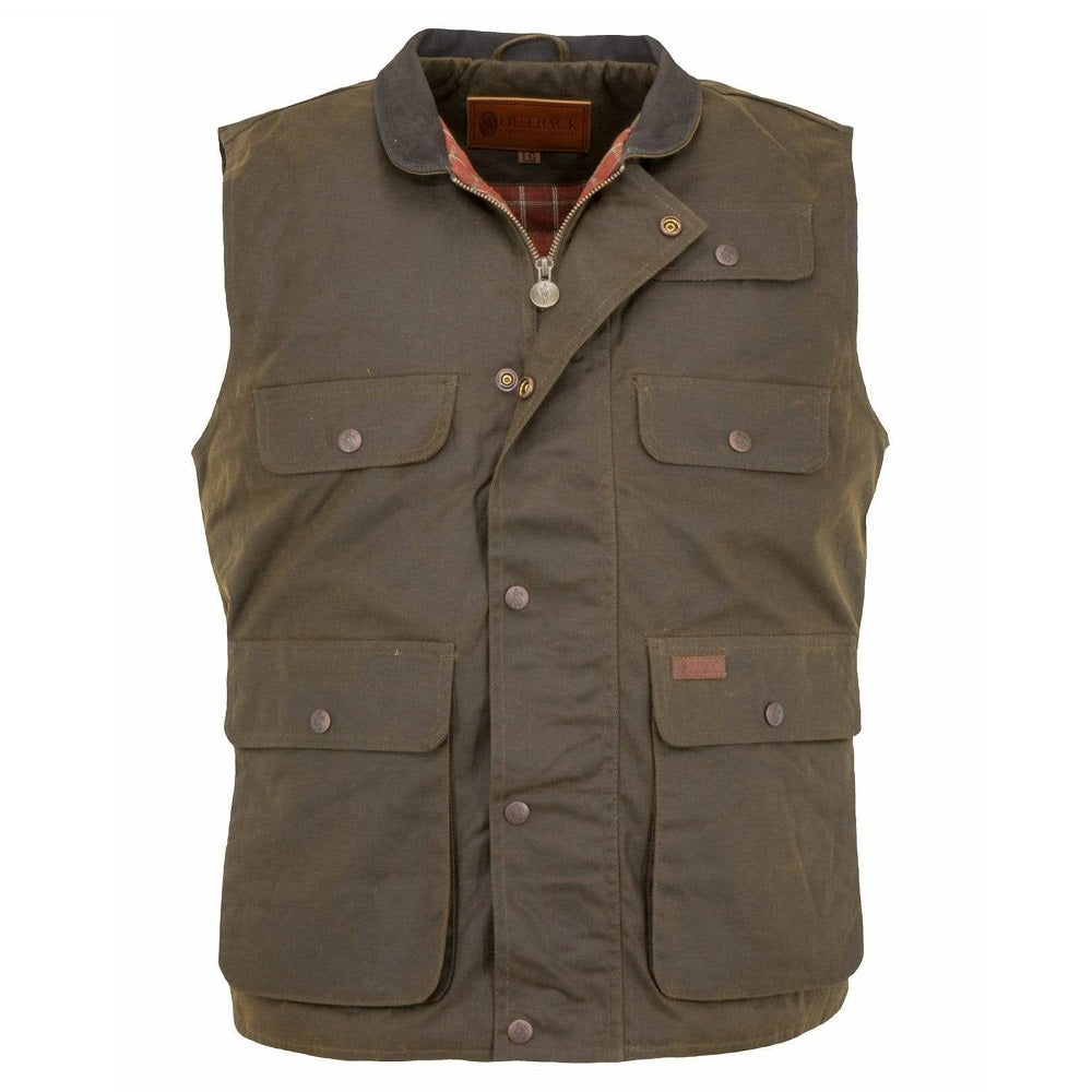 Outback Mens Overlander Vest | Brown