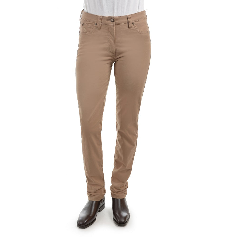 Thomas Cook Womens Stretch Moleskin | Mid Rise | Slim Leg | Sand