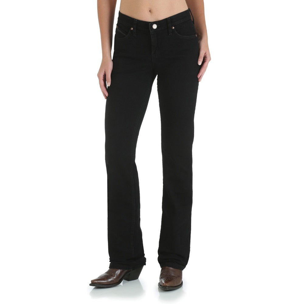 Wrangler Womens Jeans | Q-Baby Mid Rise Boot Cut Black Magic | 34 Leg