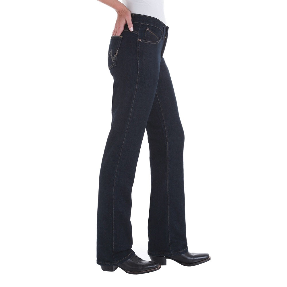 Wrangler Womens Q-Baby | Mid Rise | Bootcut | Dark Dynasty | 32 Leg